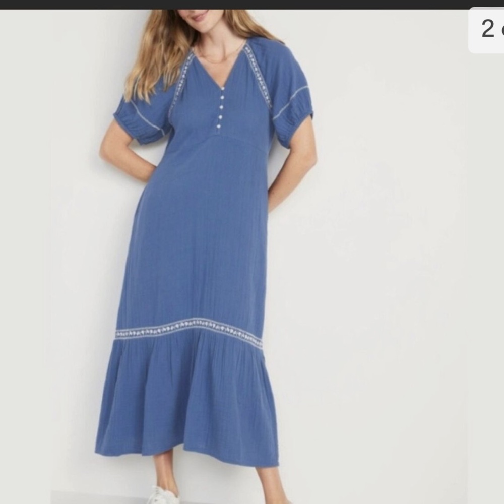 NWOT Crinkle Crepe Swing Dress,